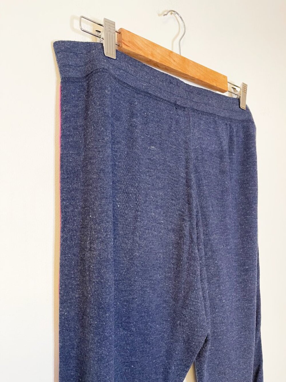 PJ Salvage Rainbow Stripe Jogger Lounge Pants Navy Blue Women's Large - Picture 5 of 6